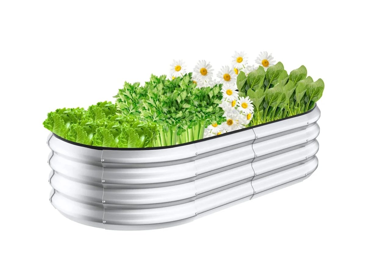 Raised Garden Bed Galvanized Steel 180x90x30cm — image 1
