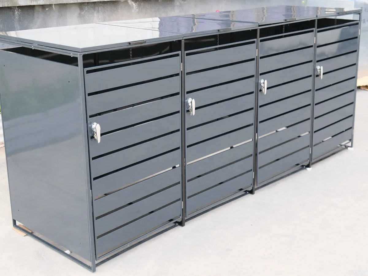 Wheelie Bin Storage Metal 276x75x115cm — image 1