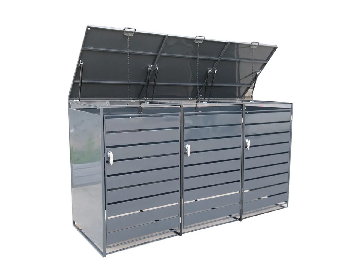 Wheelie Bin Storage Metal 206x75cm — image 1