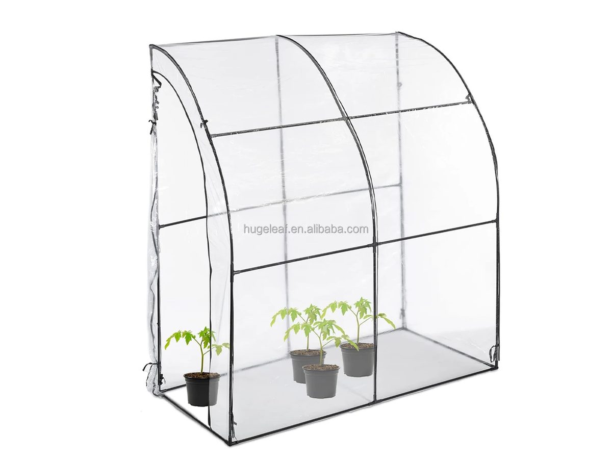 Lean-to Greenhouse PVC 200x100x215cm — image 1