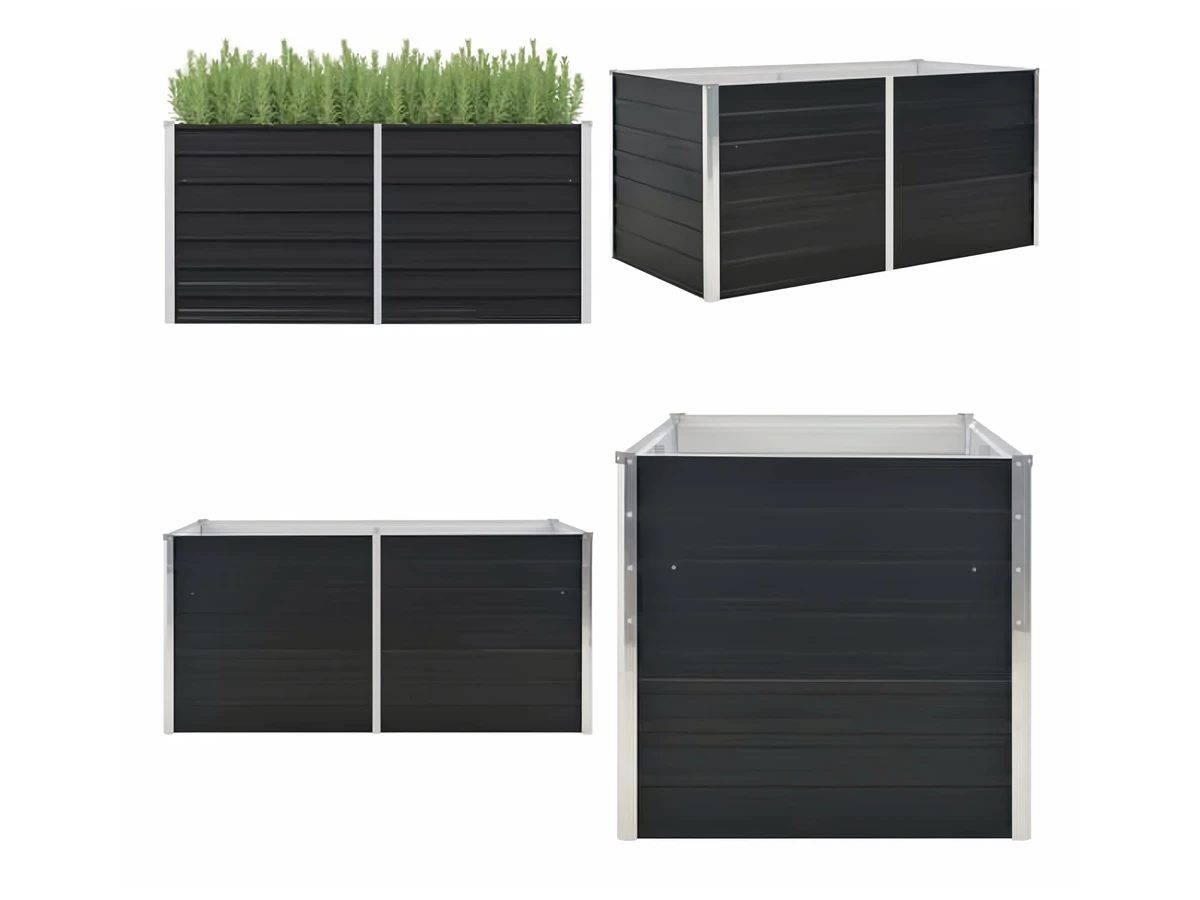 Raised Garden Bed Galvanized Steel 160x80x77cm — image 1