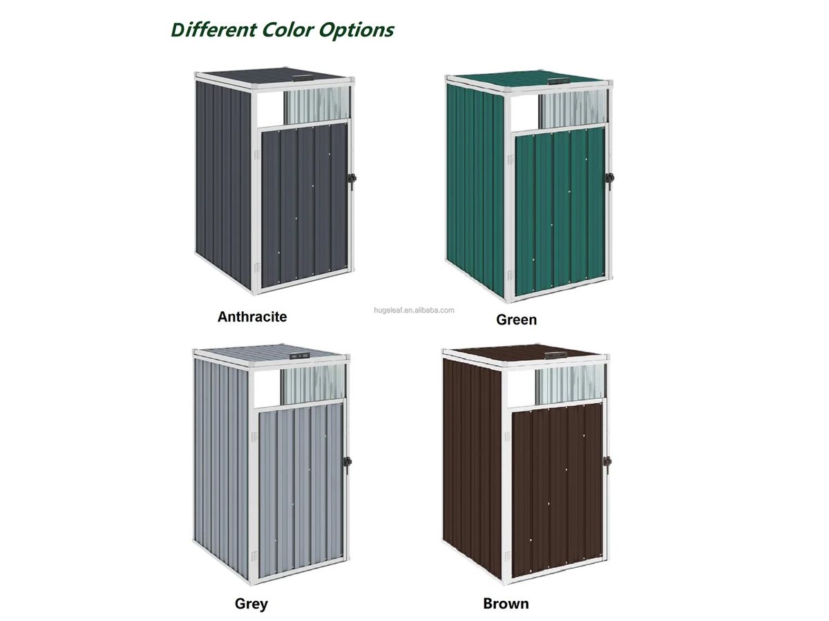 Bin Storage Shed Galvanized Steel 75x79x115cm — image 1
