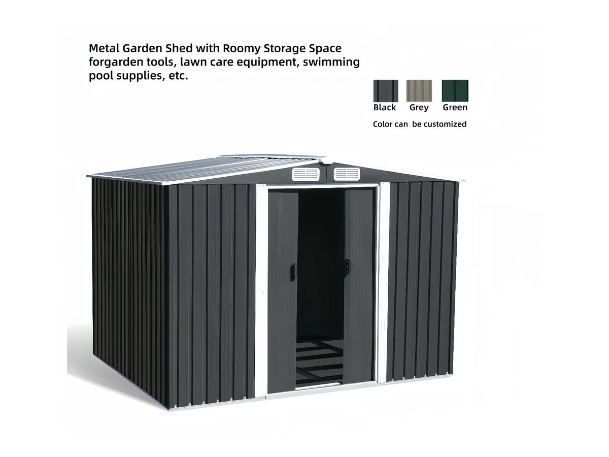 Garden Shed Galvanized Steel 6x8ft — image 1