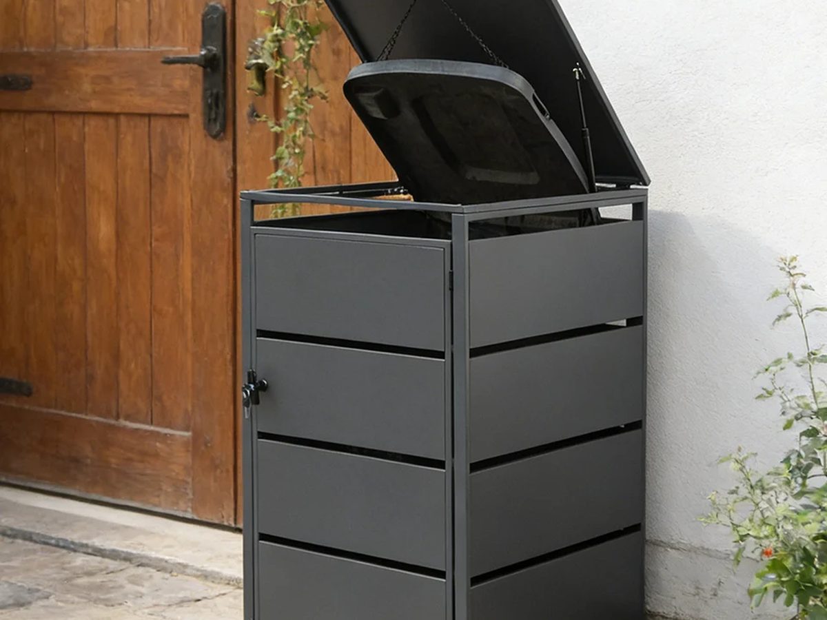 Wheelie Bin Storage Galvanized Steel 68x78x115cm — image 1