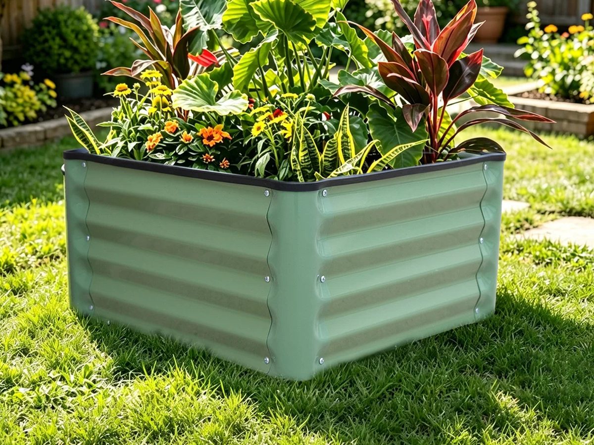 Raised Garden Bed Galvanized Steel 60x60x30cm — image 1