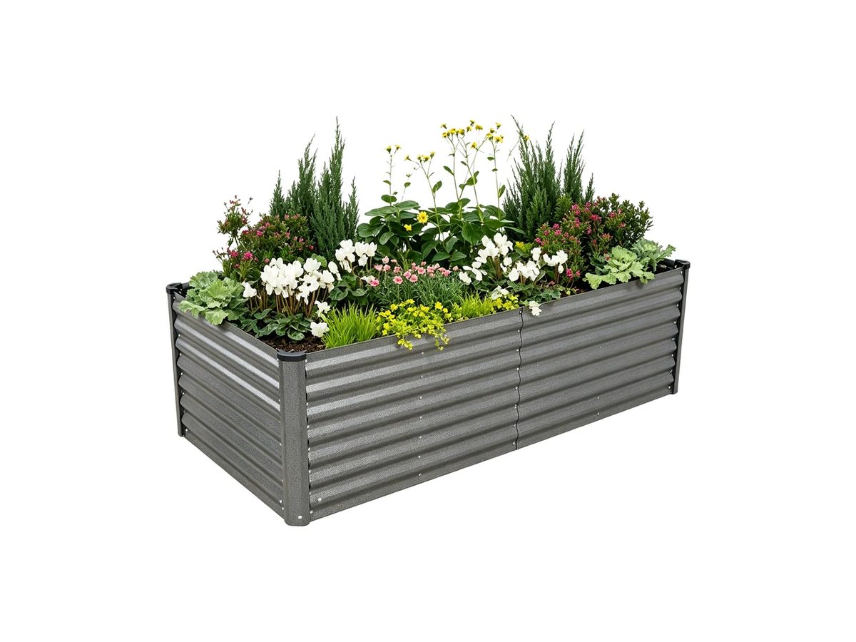 Raised Garden Bed Galvanized Steel 126x70x70cm — image 1