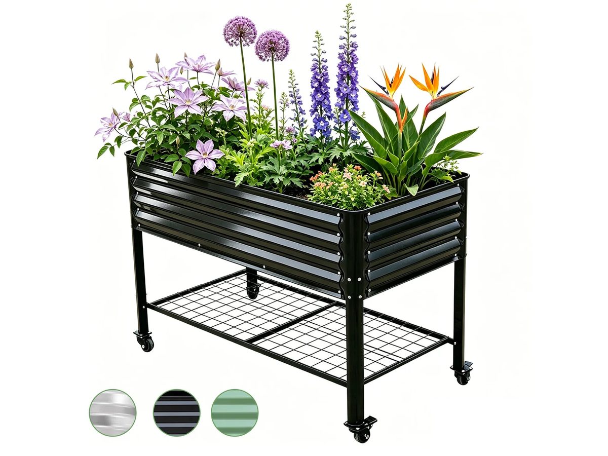 Raised Garden Bed Galvanized Steel 47x24x32inch — image 1