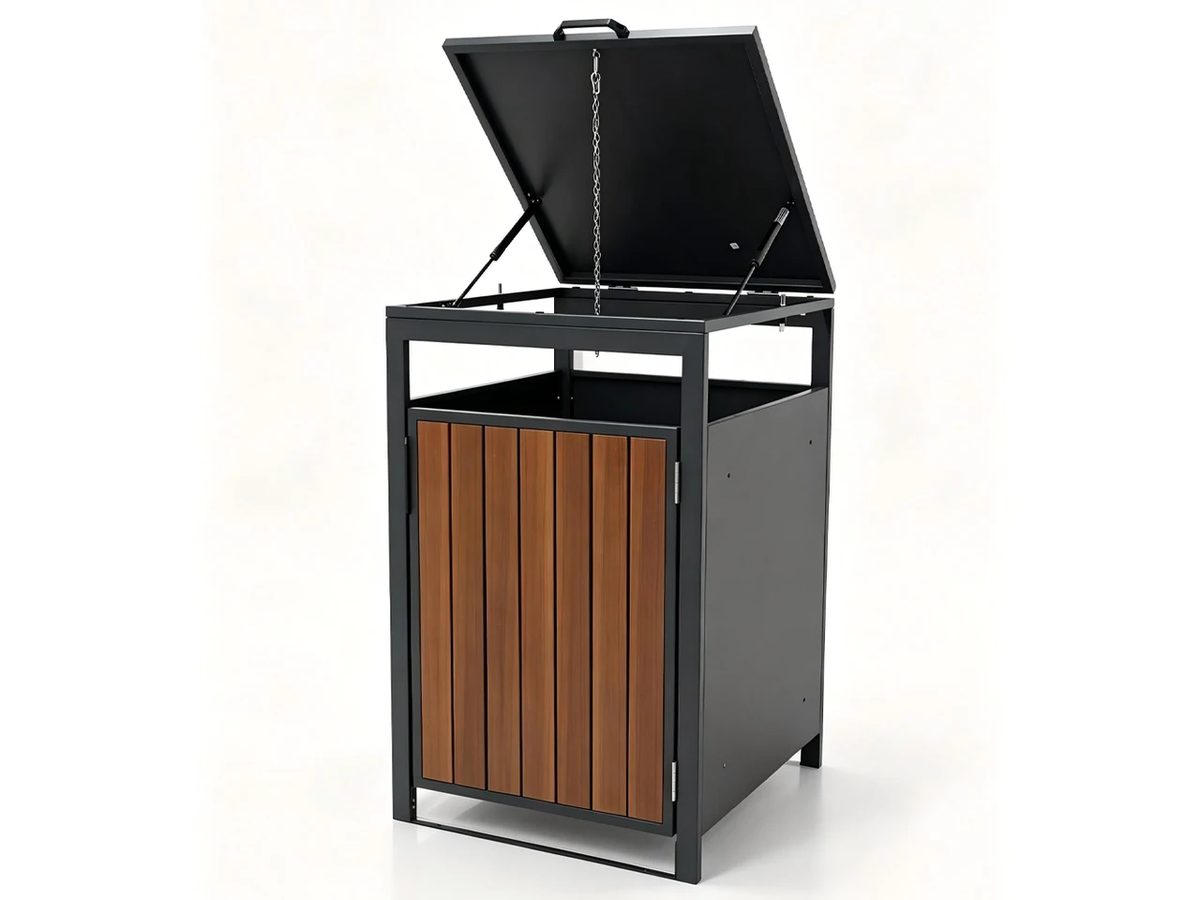 Wheelie Bin Storage Galvanized Steel 63.5x68x111.5cm — image 1