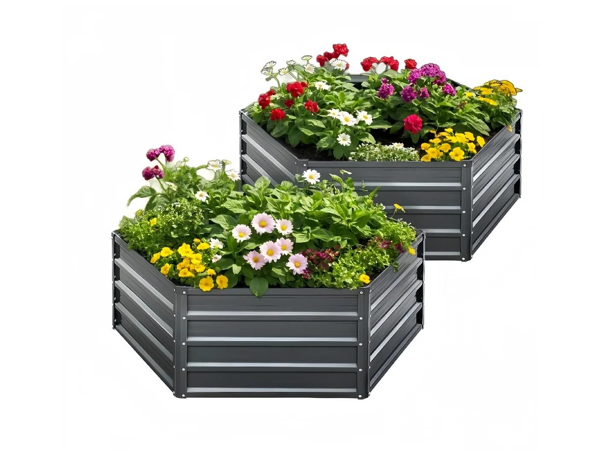 Raised Garden Bed Hexagonal 130x130x45cm — image 1
